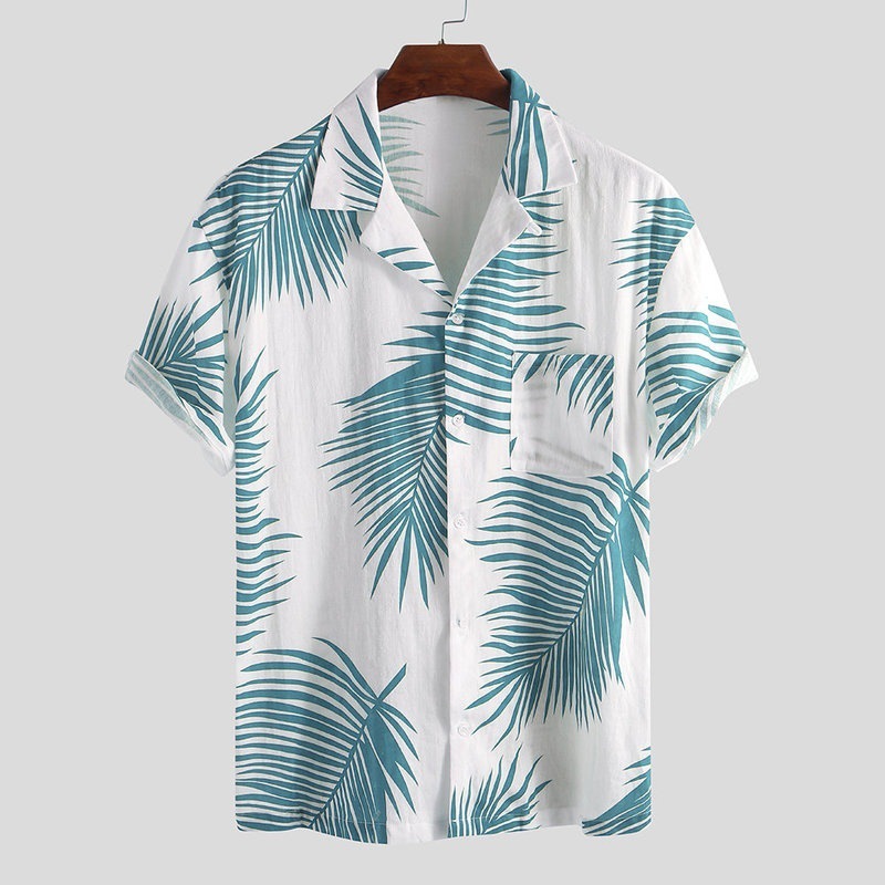 New Fashion Casual Hot Sale Hawaiian Shirts For Men, תמונה 4 מתוך 5